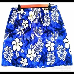 Casual Pointe Tropical Floral Pull-on Skirt M